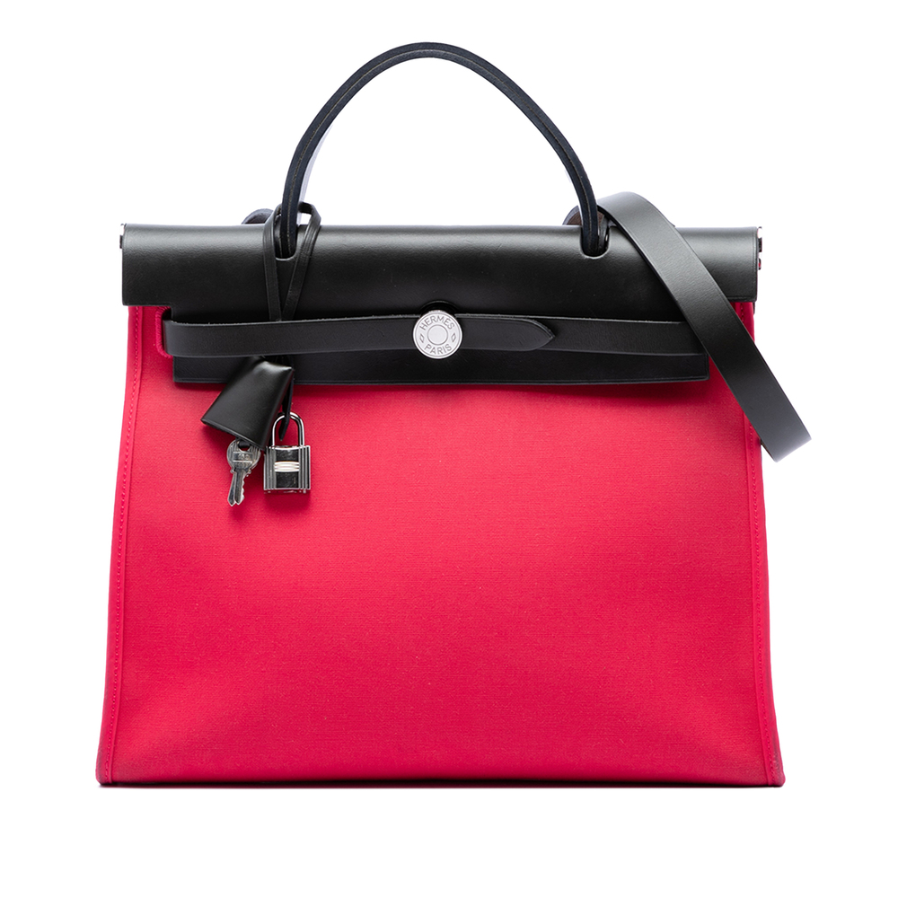 Pre-Loved Hermes Toile Herbag Zip 31